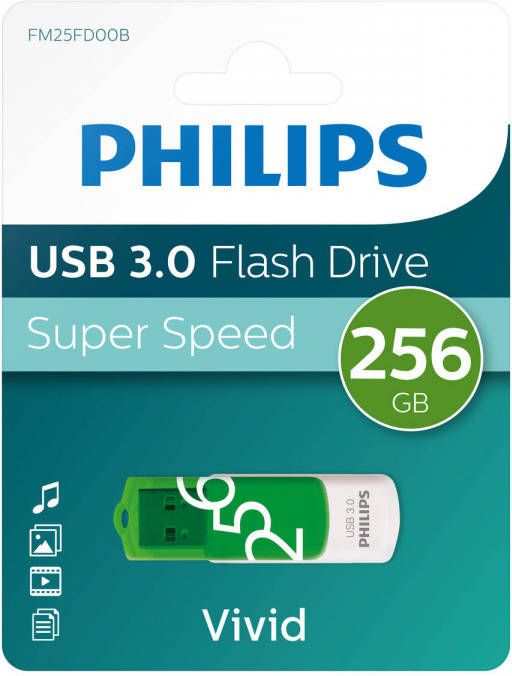 Philips USB stick 3.0 256GB Vivid Groen FM25FD00B