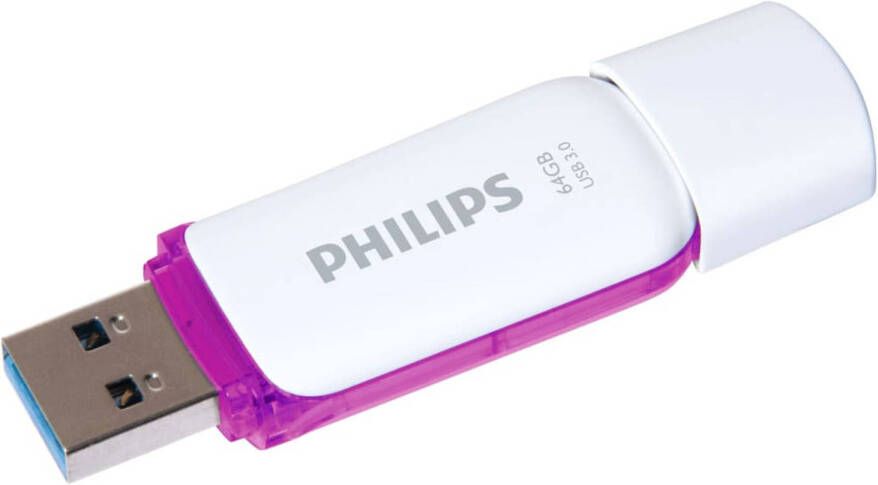 Philips USB-stick Snow USB 3.0 64 GB wit en paars