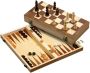 Philos Schaak Dam Backgammon Kassette Veld 40 mm Koningshoogte 78 mm - Thumbnail 2