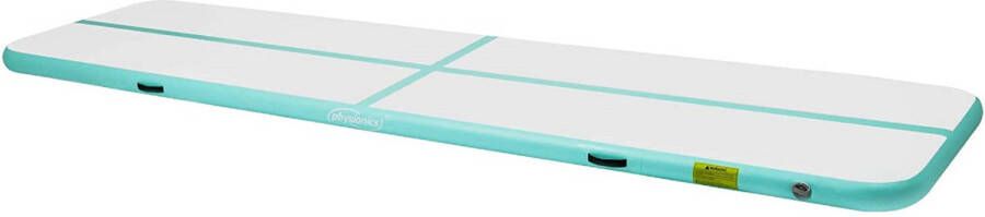 Physionics Opblaasbare PVC gym mat 3 meter met elektrische luchtpomp gymnastiekmat trainingsmat fitnessmat