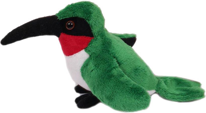 PIA Soft Toys Knuffeldier Kolibri vogel zachte pluche stof groen kwaliteit knuffels 13 cm Tropische vogels