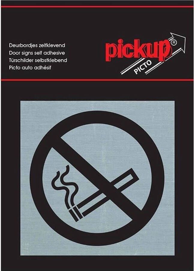Pickup Route Alu Picto 80 x 80 mm Sticker roken niet toegestaan