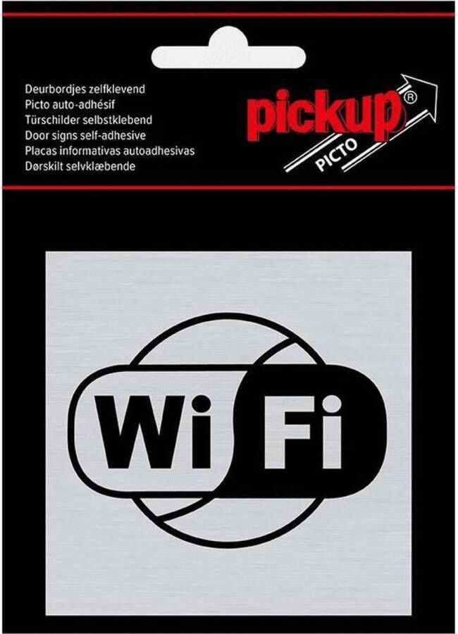 Pickup Route Alu Picto 80 x 80 mm Sticker wifi