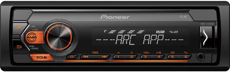 Pioneer MVH S120UBA Autoradio enkeldin Zwart Amber