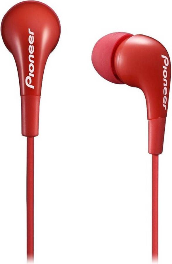 Pioneer SE-CL502-R in-ear koptelefoon rood kabellengte 120 cm