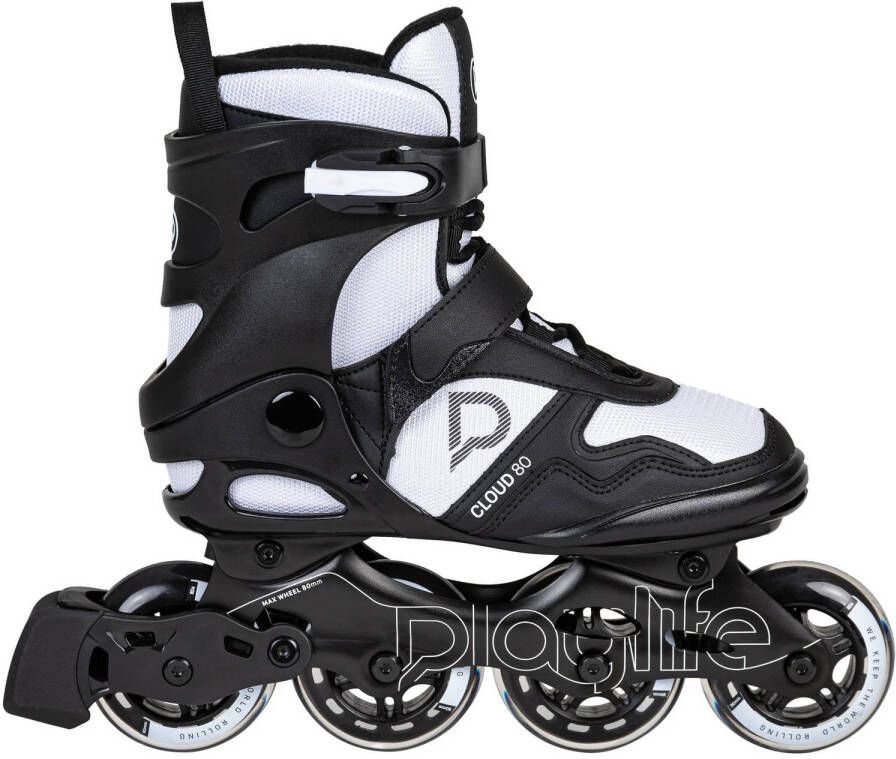 Playlife Cloud Fitness inline skates 82A zwart wit