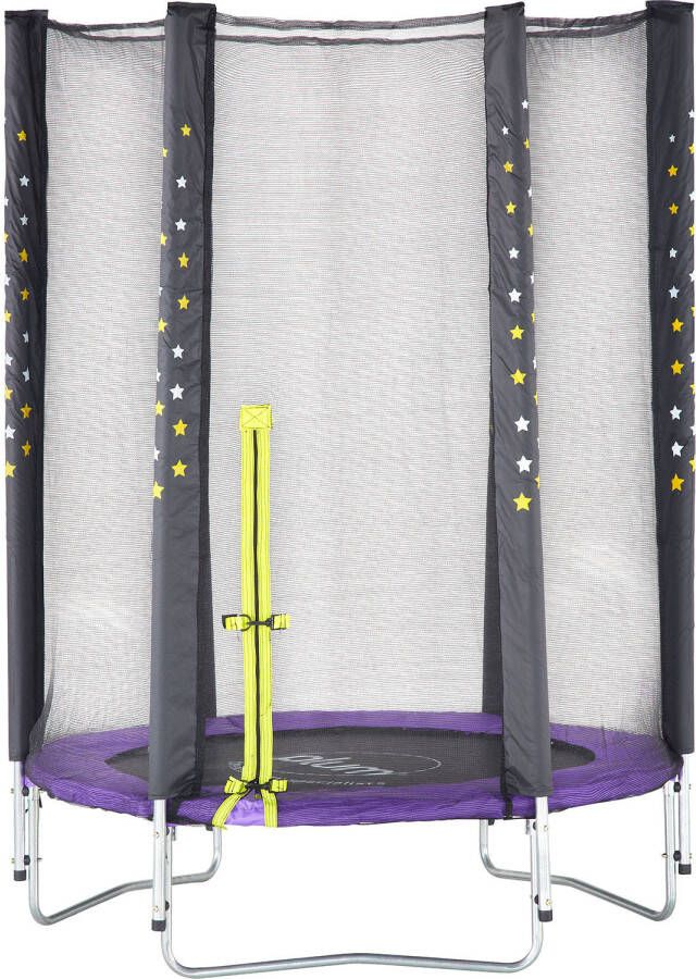 Plum trampoline Stardust met veiligheidsnet paars