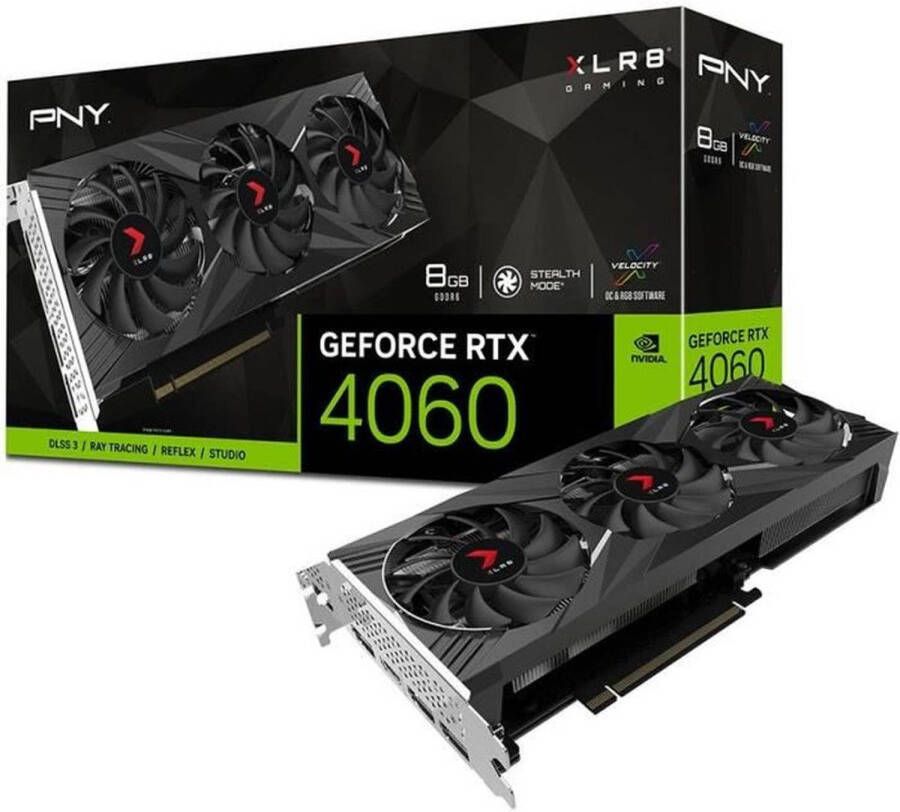 PNY Grafische kaart GEFORCE RTX™ 4060 8GB XLR8 Gaming VERTO Edition DLSS 3