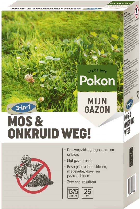 Pokon Mos & Onkruid Weg! (3-in-1) 1375gr