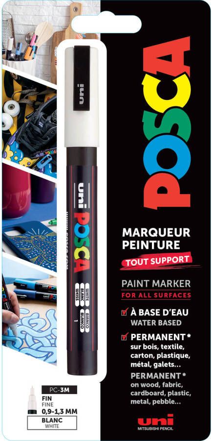 Posca Uni Verfmarker 3M Wit Blister