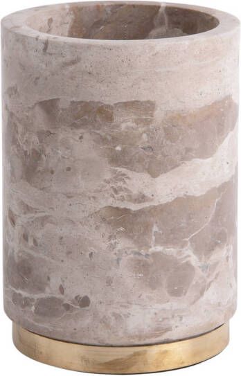 Present time Pot Marble Marmer 15cm hoog Bruin