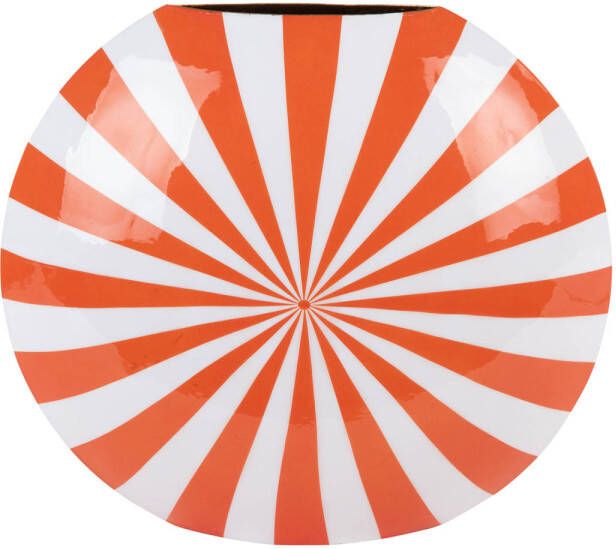 Present Time Vaas Candy Swirl Large Bright orange & white