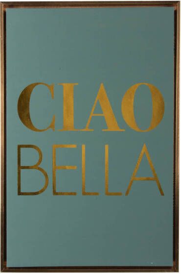 Present Time Wall Art Ciao Bella Medium Jungle green & gold