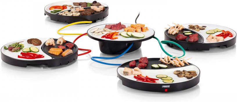 Princess Dinner4All 103080 Gourmetstel Grill & Bakplaat Extra lang 2 meter snoer 4 personen Uitbreidingsset beschikbaar - Foto 3