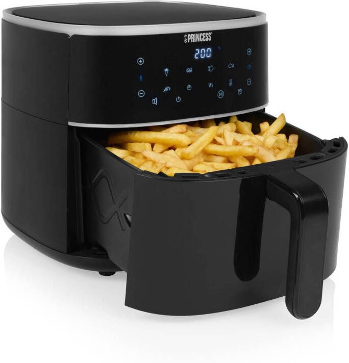 Princess Digitale Airfryer XL 182244 Inclusief in hoogte verstelbaar Grillrack Groot 6 Liter Heteluchtfriteuse Zwart Digital Touchscreen 8 Automatische Programma's - Foto 3