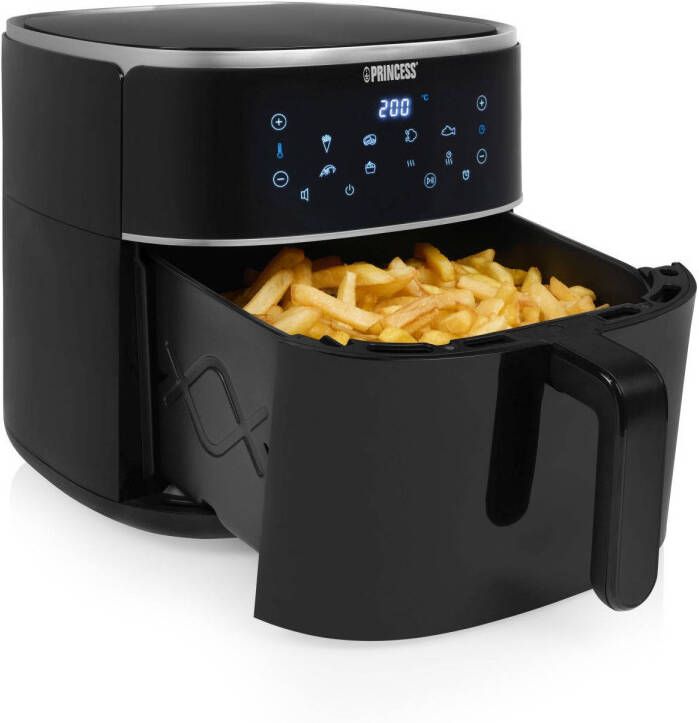 Princess 182254 Digitale Airfryer XXL 8 Liter Verstelbaar Grillrack Touchscreen 8 Programma&apos;s 1800W