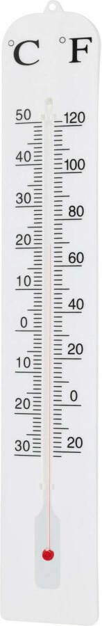 Pro Garden Binnen buiten thermometer XXL- Wit 45 cm Buitenthermometers