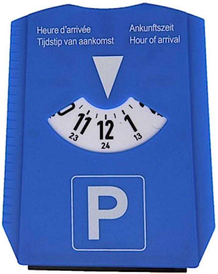 ProPlus parkeerschijf met krabber 3-in-1 15 5 x 12 cm blauw