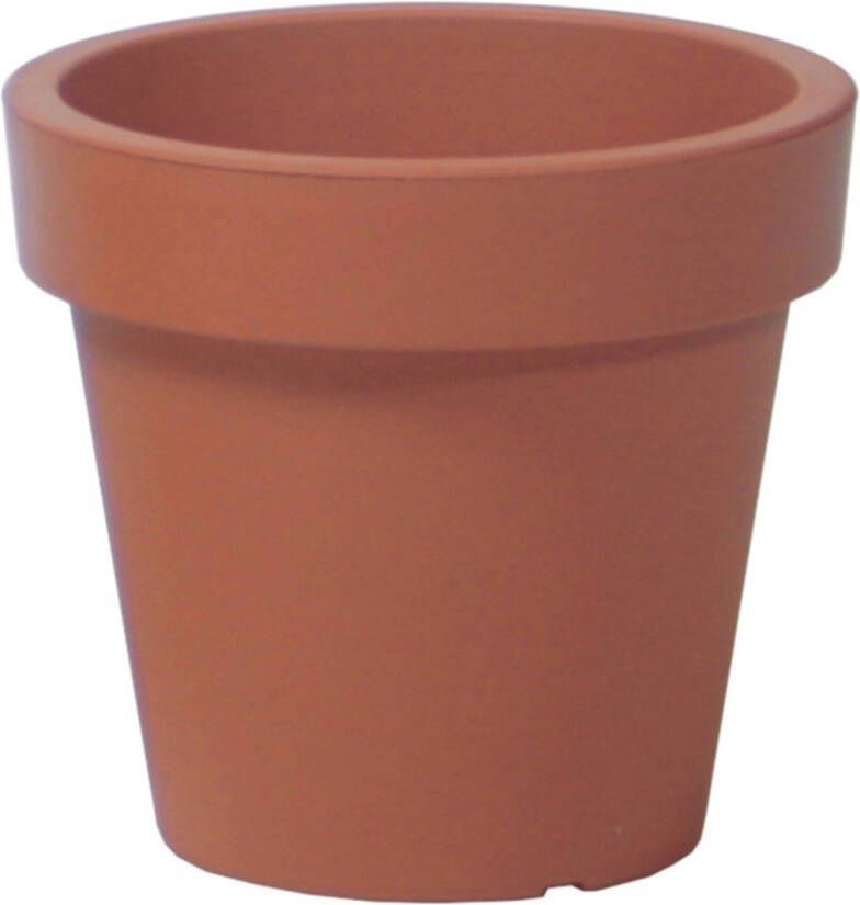 Prosperplast Basic plantenpot bloempot kunststof dia 13.5 cm hoogte 12 cm terra cotta voor binnen buiten