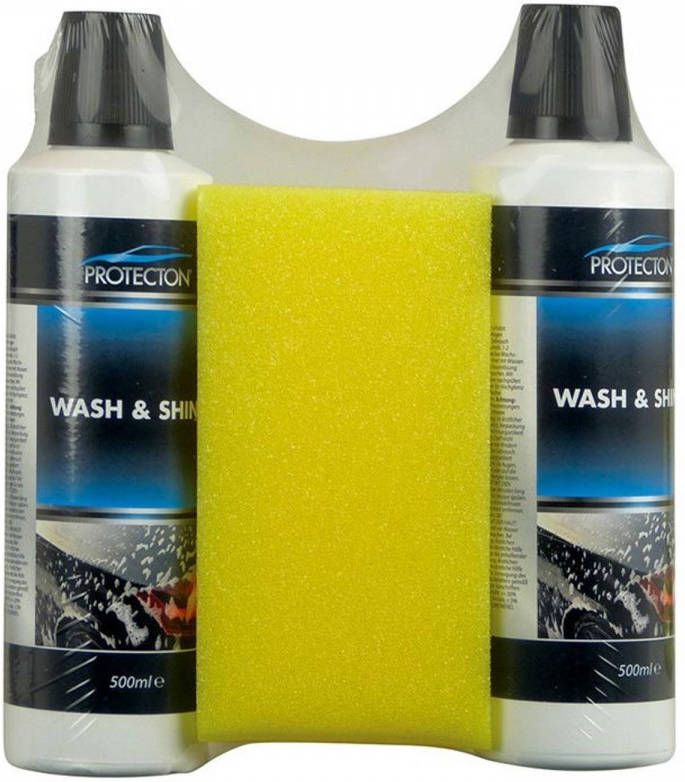 Protection Protecton Autoshampoo Wash & Shine Set 2 X 500ml Met Spons