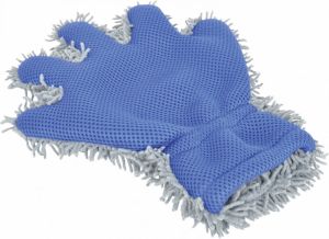 Protecton washandschoen 2-in-1 blauw grijs