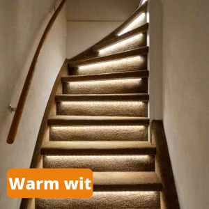Proventa Led Trapverlichting Set Met Bewegingssensor Voor Trappen Met Bekleding Warm Wit Licht