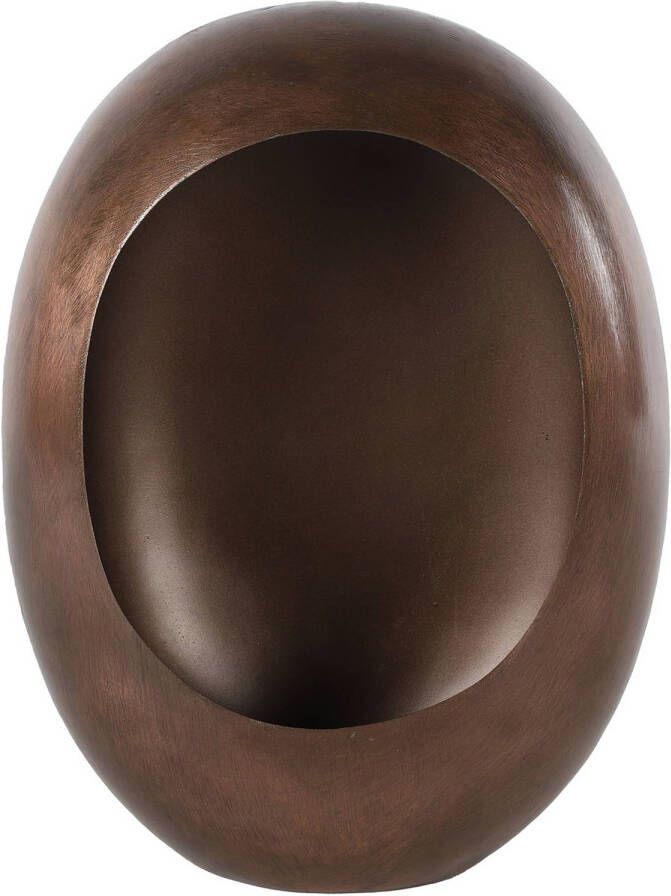 Non Branded Non-Branded Theelichthouder Eggy 34 5 x 25 cm Staal Bruin
