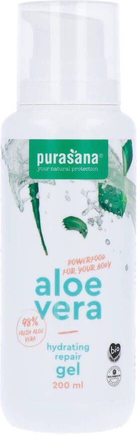 Purasana Aloë Vera Hydraterende Herstellende Gel Bio 200 ml