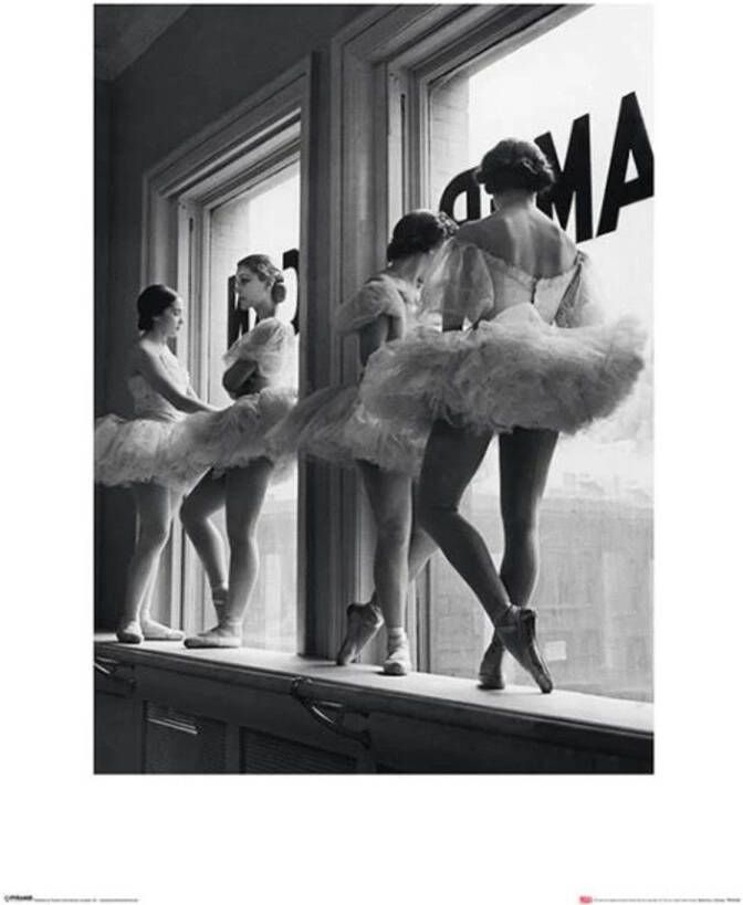 Merkloos Kunstdruk Time Life Ballerinas in Window 60x80cm