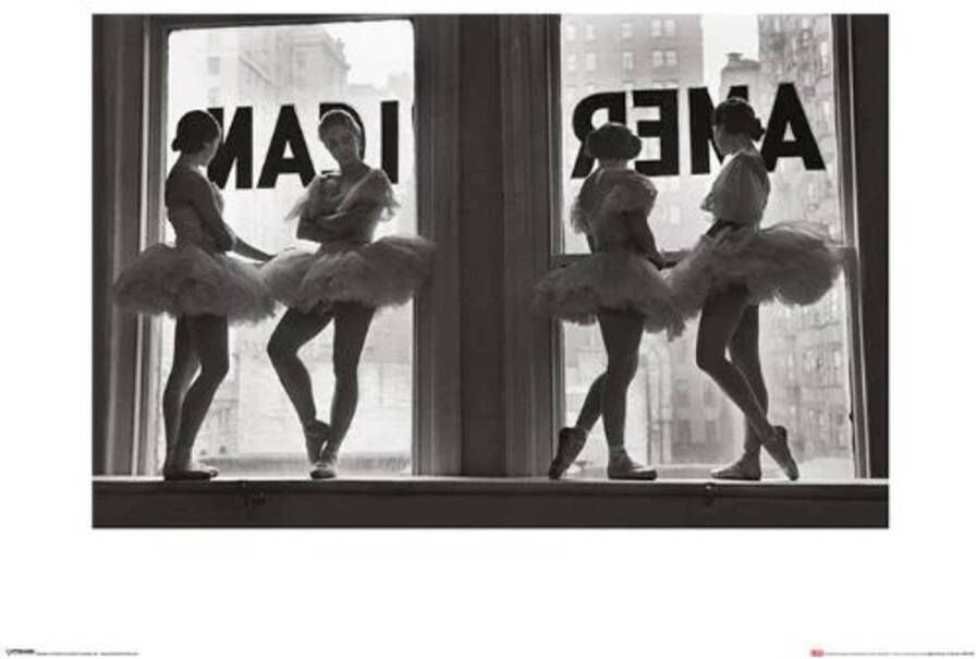 Merkloos Kunstdruk Time Life Ballet Dancers in Window 60x80cm