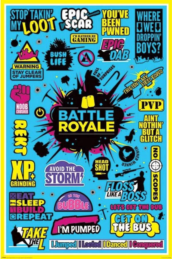 Pyramid Poster Battle Royale Infographic 61x91 5cm