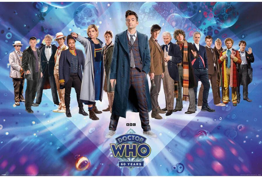 Pyramid Poster Doctor Who 60th Anniversary A Timeless Tribute 91 5x61cm