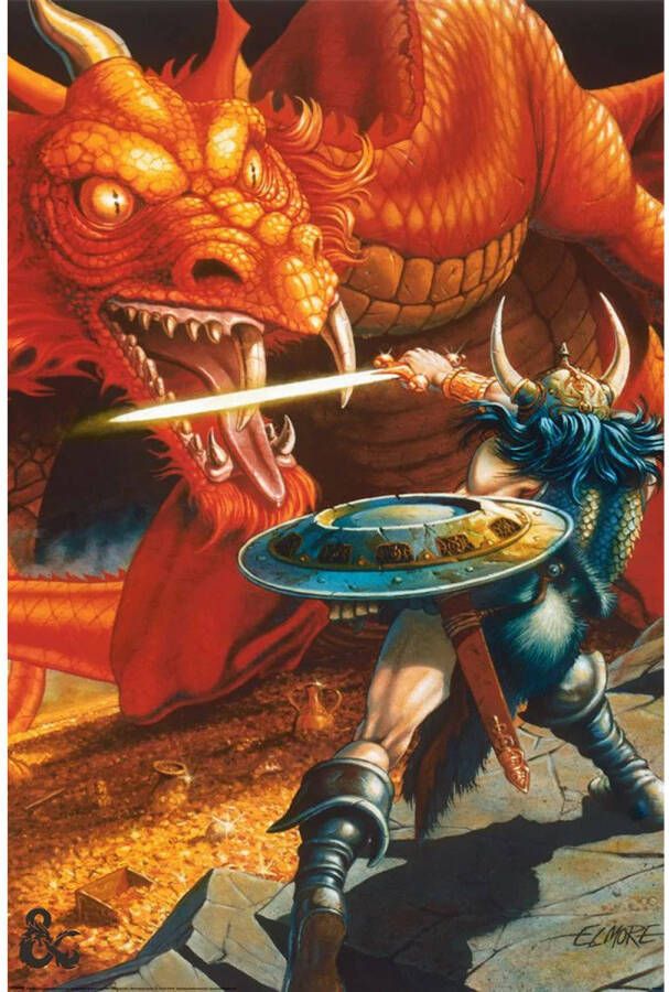 Pyramid Poster Dungeons & Dragons Classic Red Dragon Battle 61x91 5cm