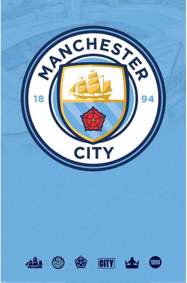 Pyramid Poster Manchester City Club Crest 61x91 5cm