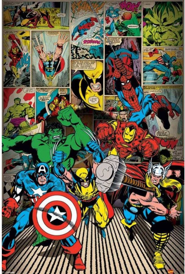 Pyramid Poster Marvel Comics Here Come the Heroes 61x91 5cm