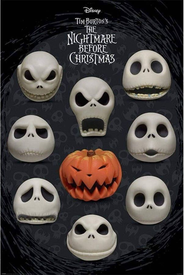 Pyramid Poster Nightmare Before Christmas Many Faces of Jack 61x91 5cm