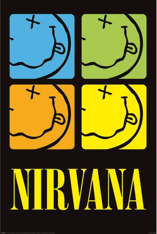 Pyramid Poster Nirvana Smiley Squares 61x91 5cm