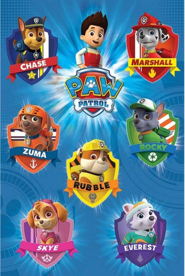 Pyramid Poster Paw Patrol Crests 61x91 5cm