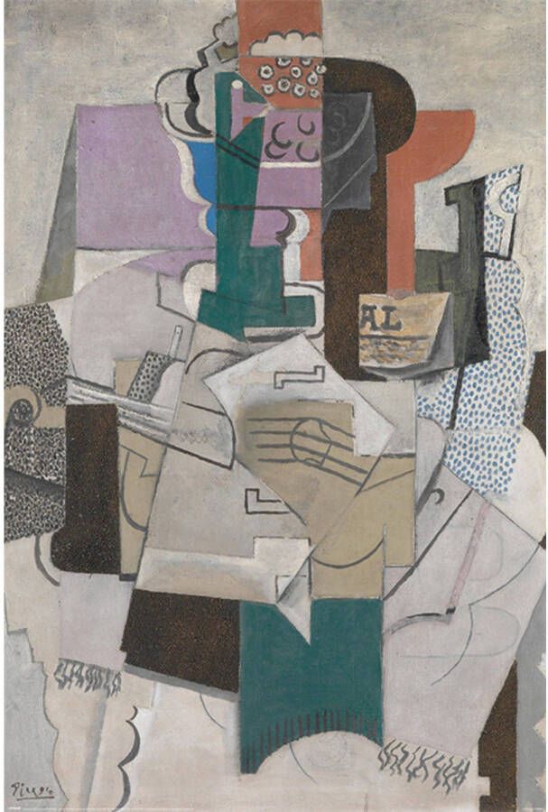 Pyramid Poster Picasso Fruit Dish Bottle and Violin 61x91 5cm