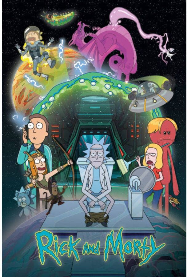 Pyramid Rick and Morty Toilet Adventure Poster 61x91 5cm