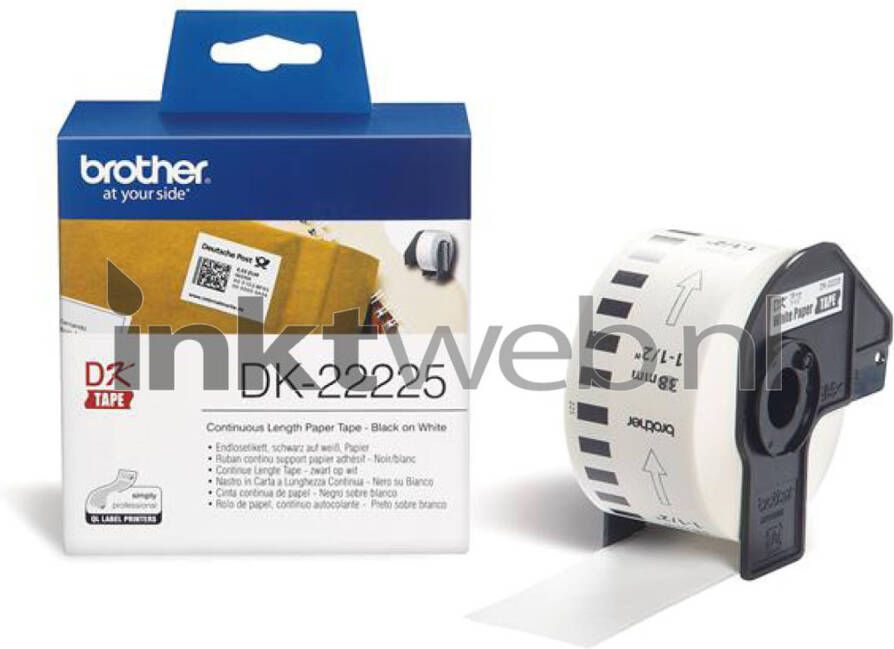 Brother DK-22225 x 38 mm 30.48 M wit labels