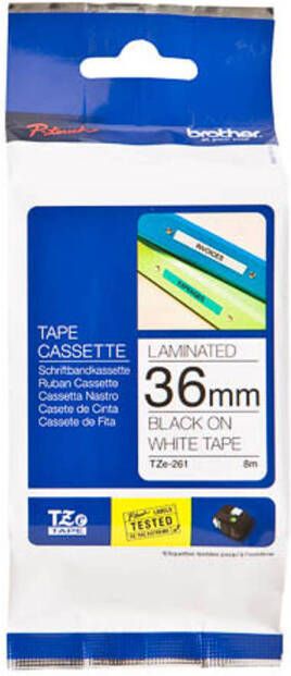 Brother TZE261 36mm Standard Laminated Black On White | Labelwriters | Accessoires&Toebehoren Kantoor | TZE261