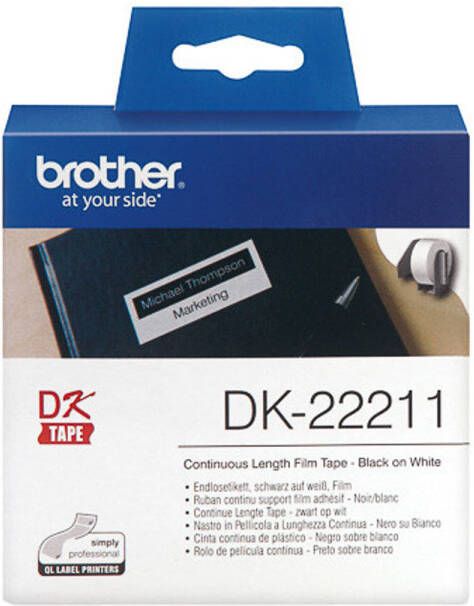 Brother Etiketten Film Wit 15 24m x 29mm DK-22211 | Labelwriters | Accessoires&Toebehoren Kantoor | DK-22211