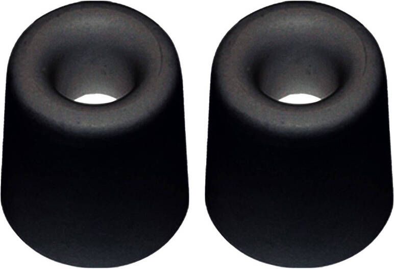 Qlinq Deurbuffer 2x deurstopper zwart rubber 50 x 35 mm Deurstoppers
