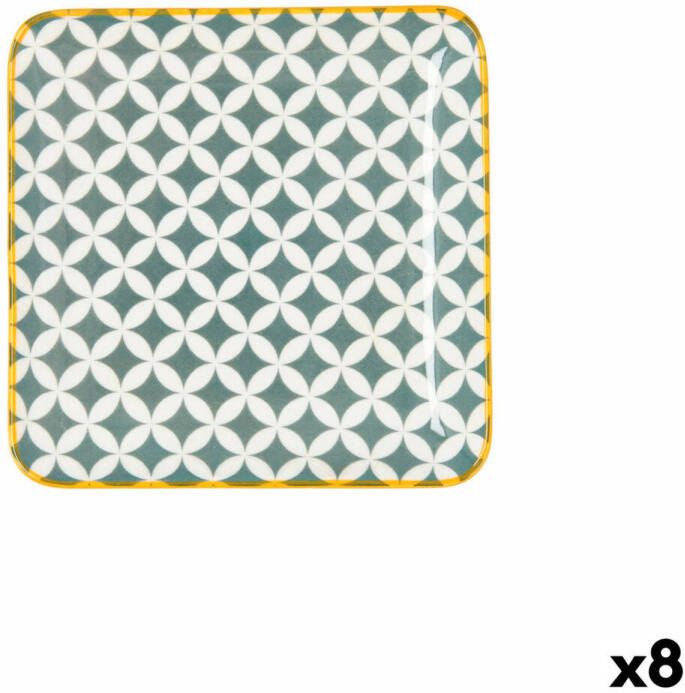 Quid Snackdienblad Pippa Vierkant Keramisch Multicolour (15 5 x 15 5 cm) (8 Stuks)