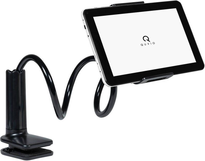 QUVIO Telefoonhouder Tablethouder Met flexibele arm Verstelbare klem 11 tot 18 cm