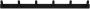 QUVIO Wandkapstok Kapstok Met zwarte wandhaken Muurkapstok Handdoekrek Met 6 haken Aluminium Zwart 3 5 x 53 5 x 5 cm - Thumbnail 2