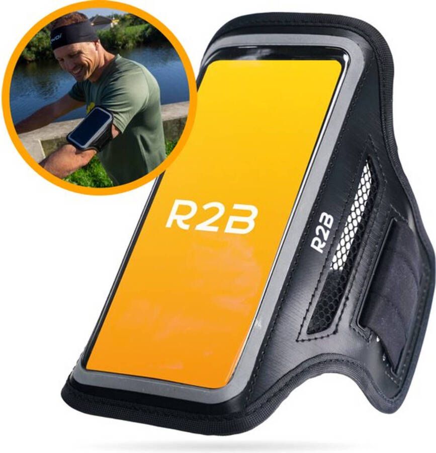 R2B Waterdichte Hardloop Telefoonhouder t m 6 inch Reflecterend Sportarmband Telefoon Hardloop Armband Telefoon