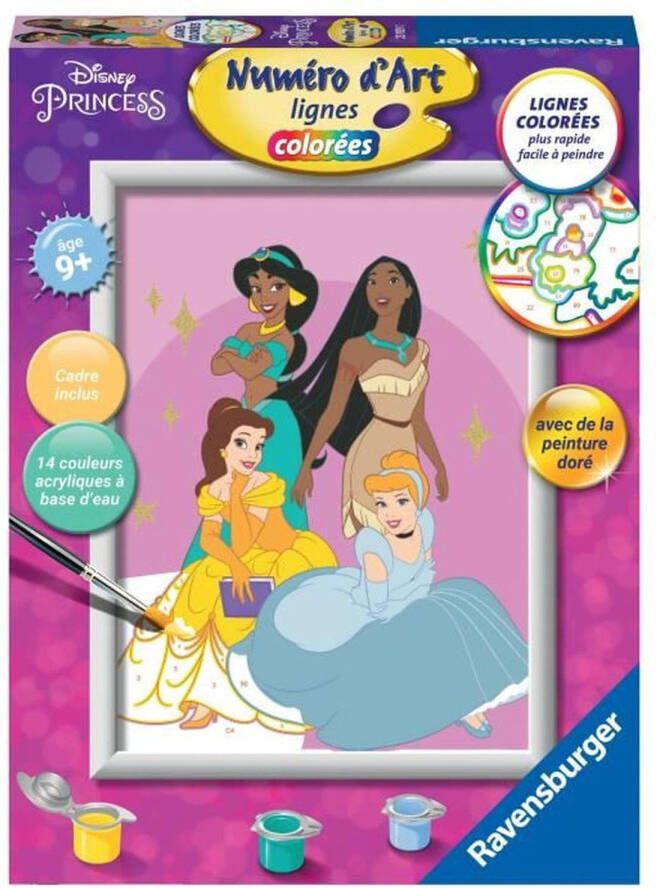 Ravensburger Art No. formaat 18x24cm Disney Princess Schilderen op nummer kit Ontspannende en creatieve activite