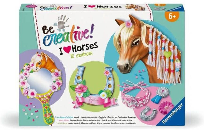 Ravensburger -Be Creative Horse Multi-activiteitenpakket paarden 10 creaties Ontspannende en creatieve activiteit